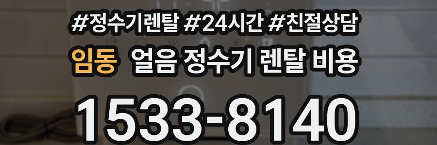 임동 얼음 정수기 렌탈 비용