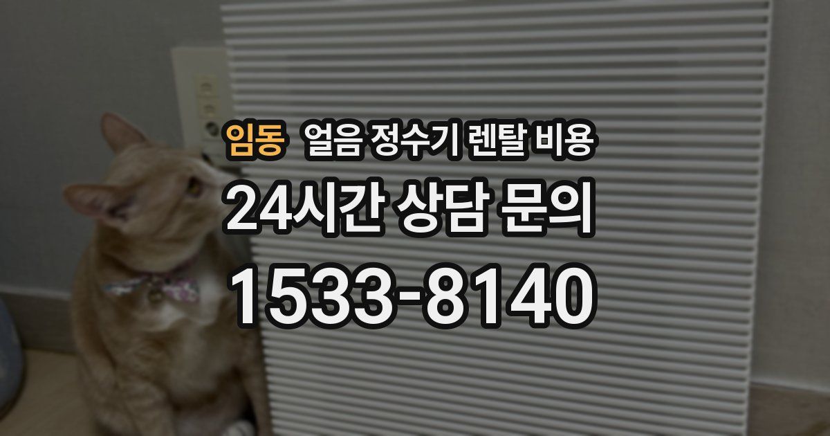 임동 얼음 정수기 렌탈 비용