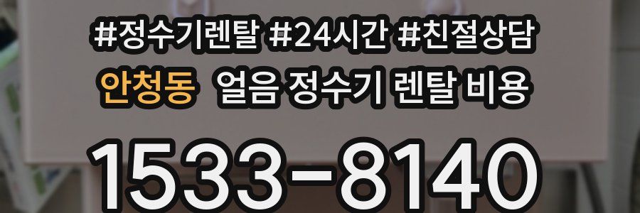 안청동 얼음 정수기 렌탈 비용