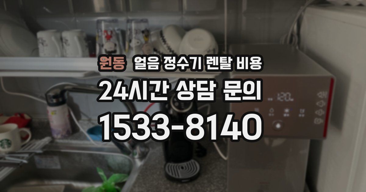원동 얼음 정수기 렌탈 비용