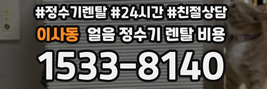 이사동 얼음 정수기 렌탈 비용