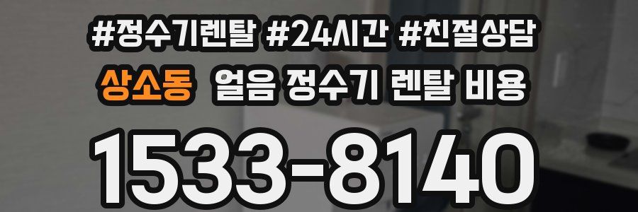 상소동 얼음 정수기 렌탈 비용