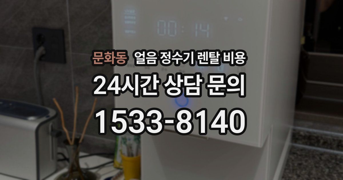 문화동 얼음 정수기 렌탈 비용