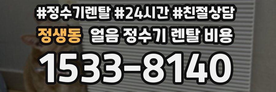 정생동 얼음 정수기 렌탈 비용