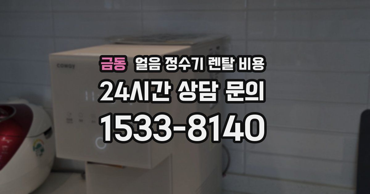 금동 얼음 정수기 렌탈 비용