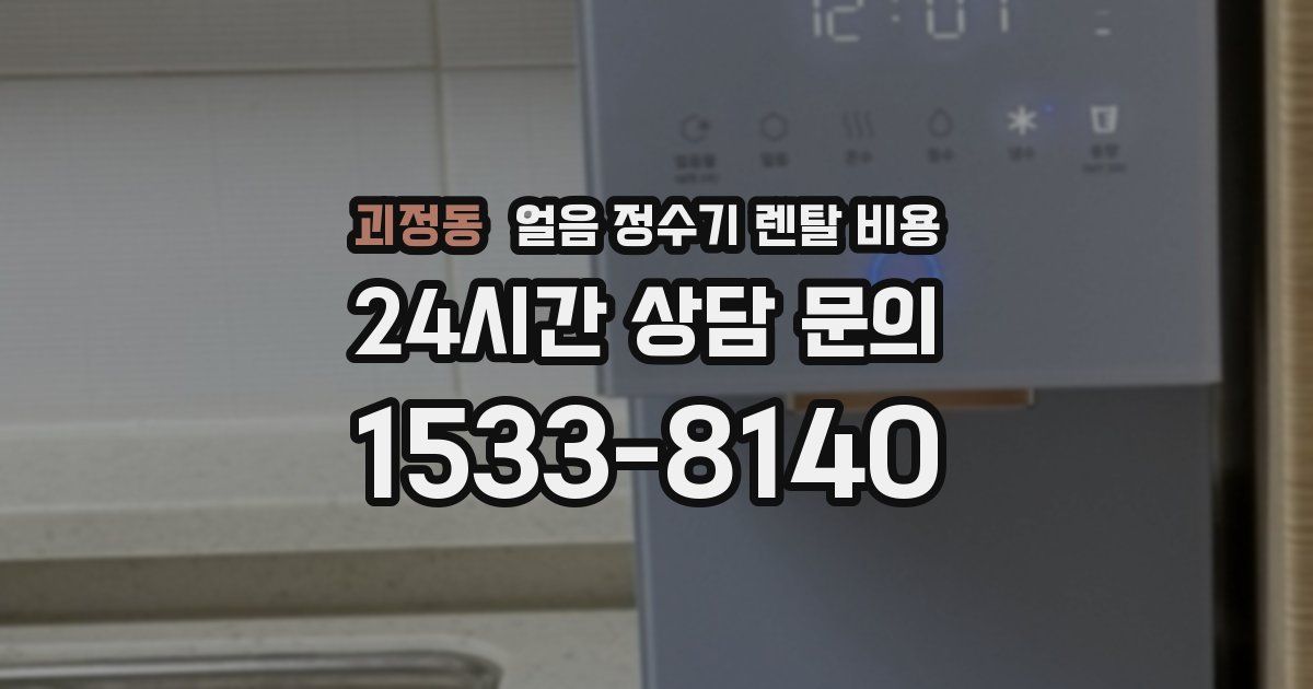 괴정동 얼음 정수기 렌탈 비용