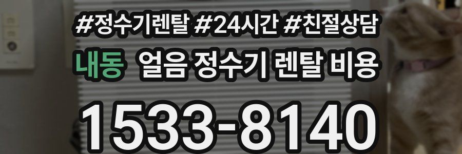 내동 얼음 정수기 렌탈 비용