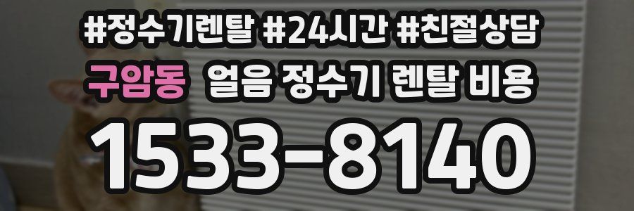 구암동 얼음 정수기 렌탈 비용