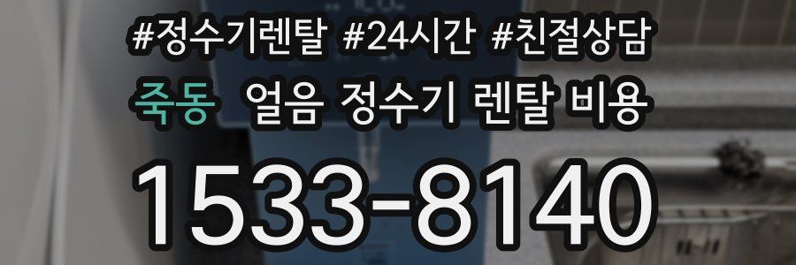 죽동 얼음 정수기 렌탈 비용