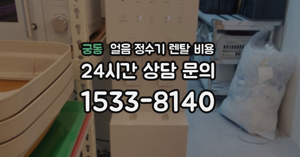 궁동 얼음 정수기 렌탈 비용