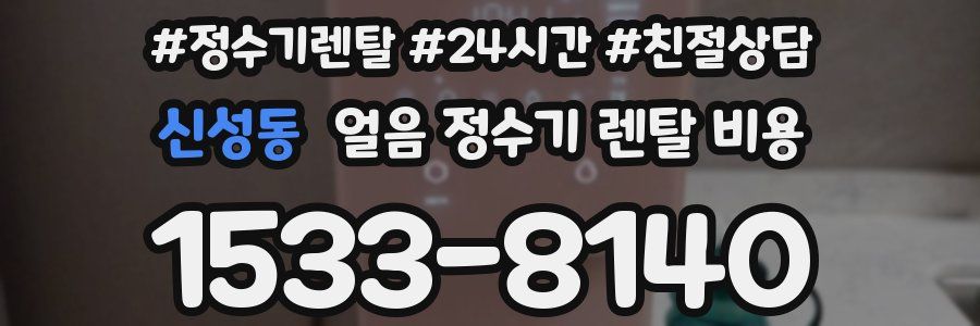 신성동 얼음 정수기 렌탈 비용