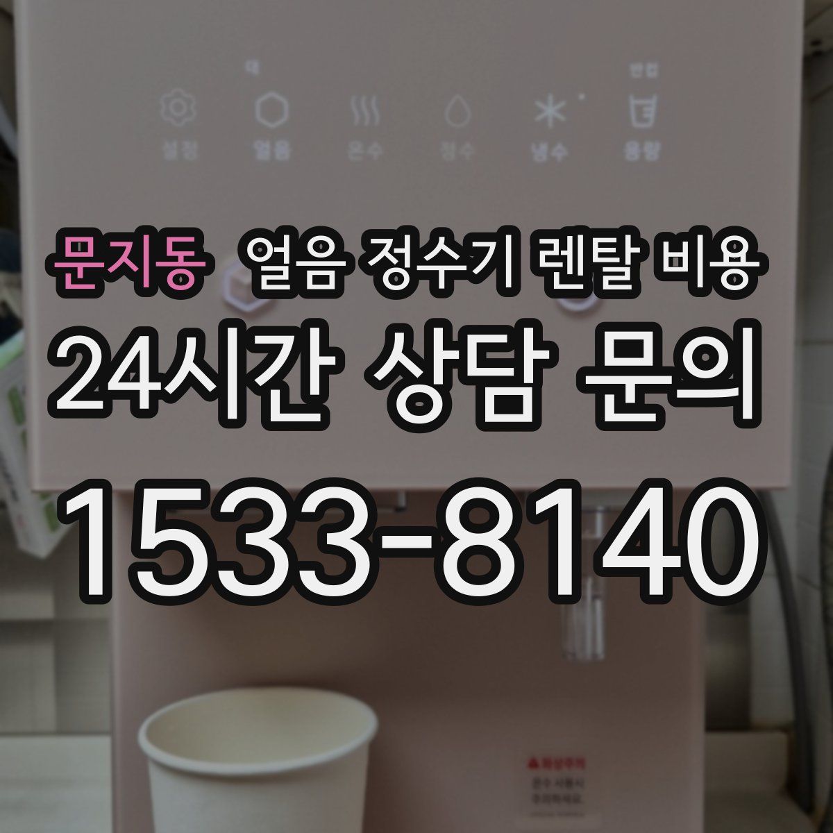 문지동 얼음 정수기 렌탈 비용