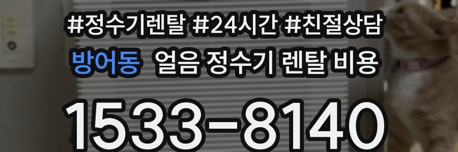 방어동 얼음 정수기 렌탈 비용