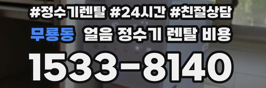 무룡동 얼음 정수기 렌탈 비용