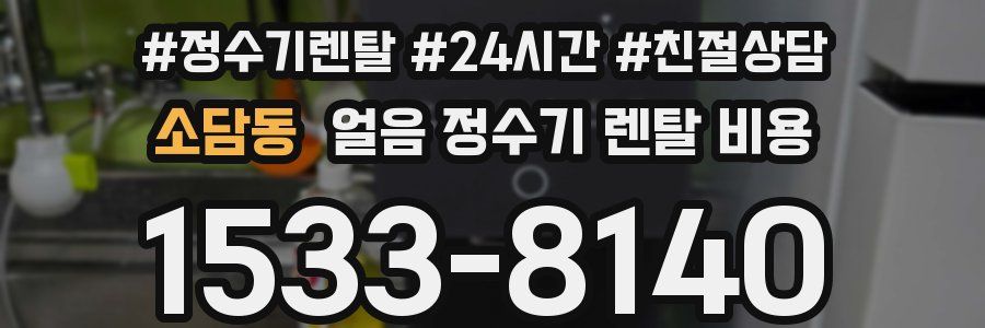 소담동 얼음 정수기 렌탈 비용