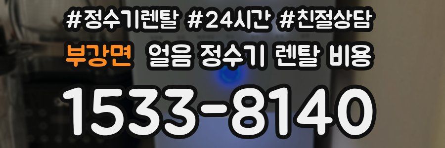 부강면 얼음 정수기 렌탈 비용