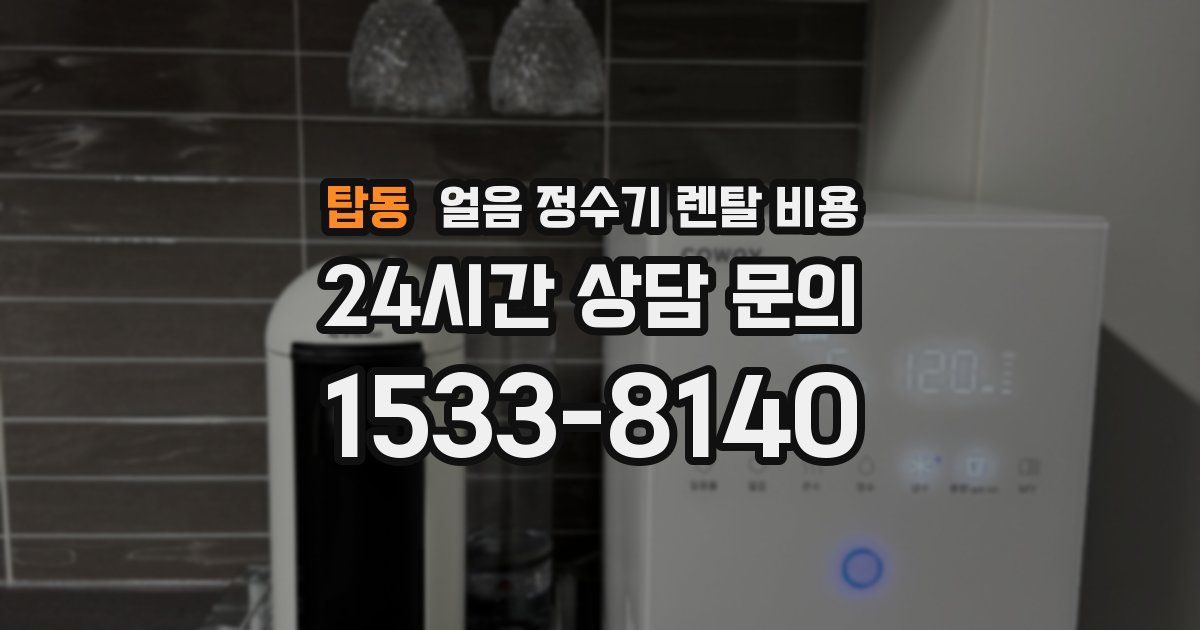 탑동 얼음 정수기 렌탈 비용