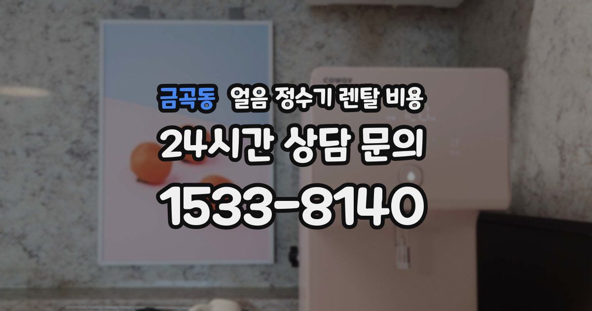 금곡동 얼음 정수기 렌탈 비용