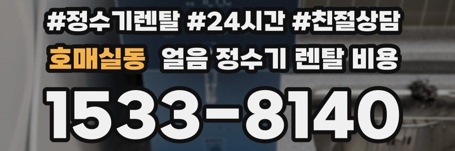호매실동 얼음 정수기 렌탈 비용