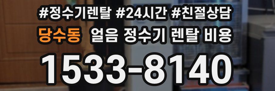 당수동 얼음 정수기 렌탈 비용