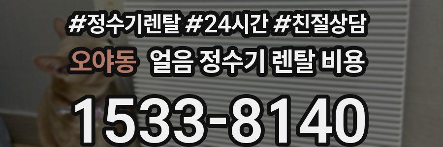 오야동 얼음 정수기 렌탈 비용