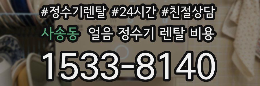 사송동 얼음 정수기 렌탈 비용