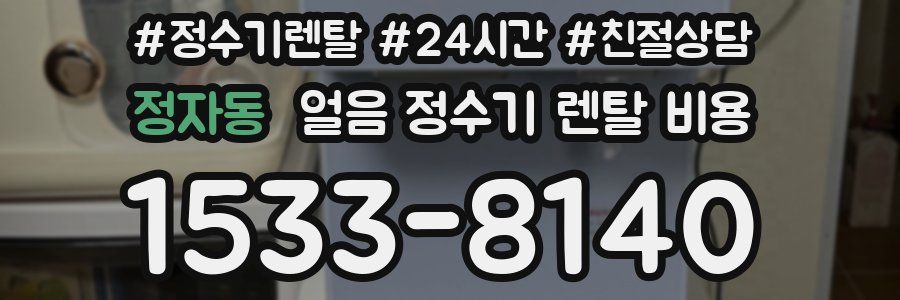 정자동 얼음 정수기 렌탈 비용
