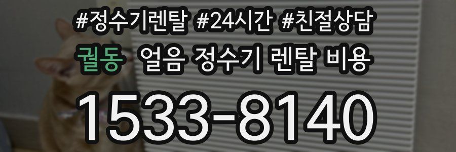 궐동 얼음 정수기 렌탈 비용