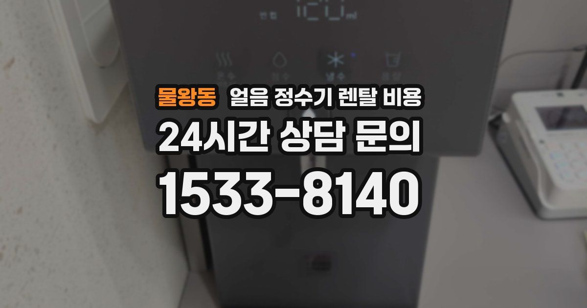 물왕동 얼음 정수기 렌탈 비용