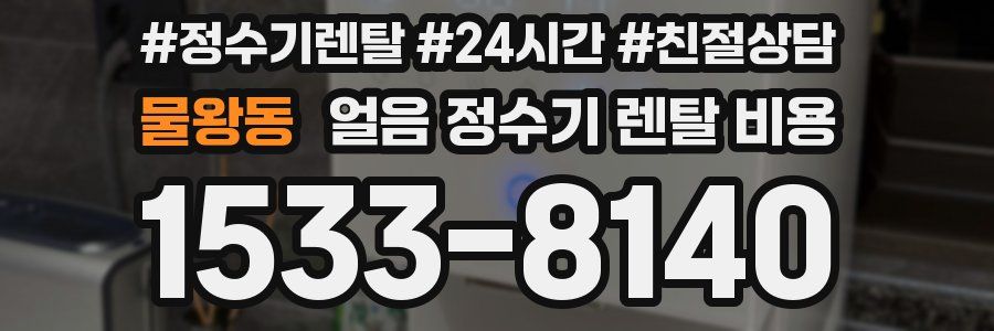 물왕동 얼음 정수기 렌탈 비용