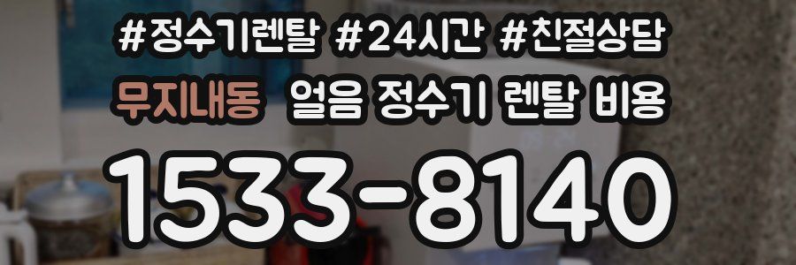 무지내동 얼음 정수기 렌탈 비용