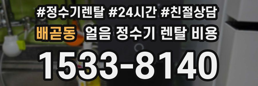 배곧동 얼음 정수기 렌탈 비용