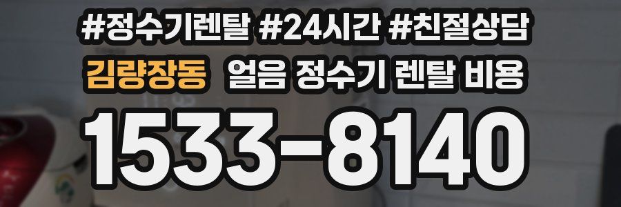 김량장동 얼음 정수기 렌탈 비용