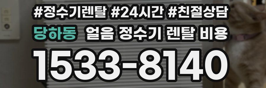 당하동 얼음 정수기 렌탈 비용