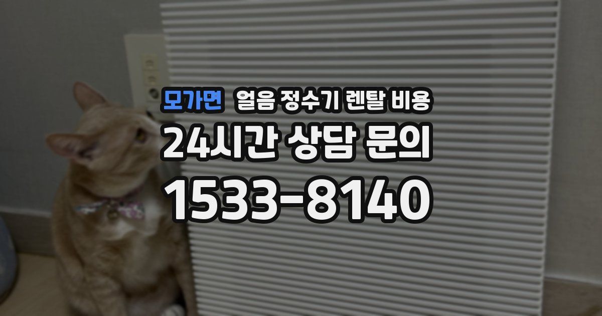 모가면 얼음 정수기 렌탈 비용