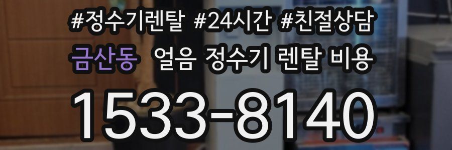 금산동 얼음 정수기 렌탈 비용