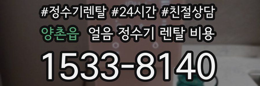 양촌읍 얼음 정수기 렌탈 비용
