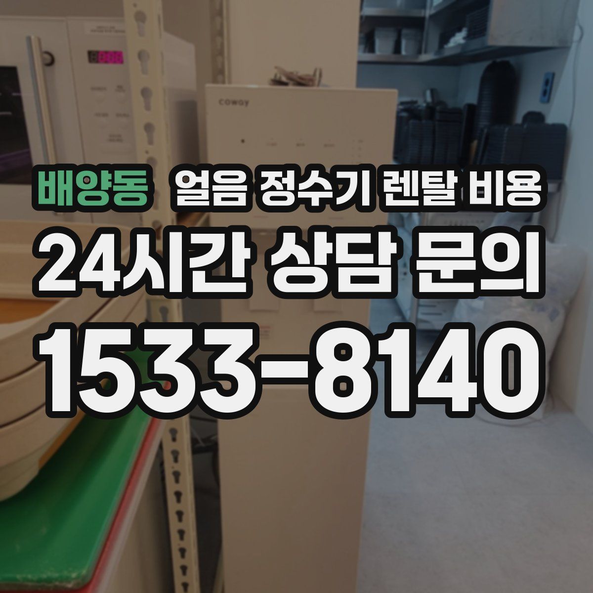 배양동 얼음 정수기 렌탈 비용