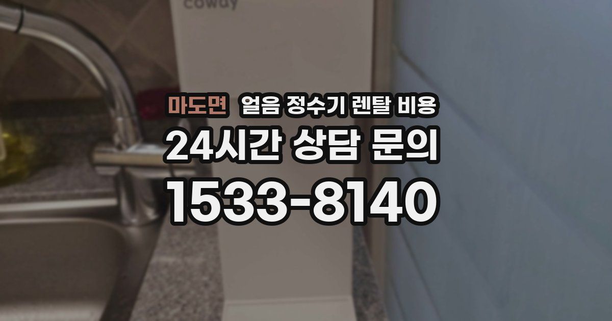 마도면 얼음 정수기 렌탈 비용