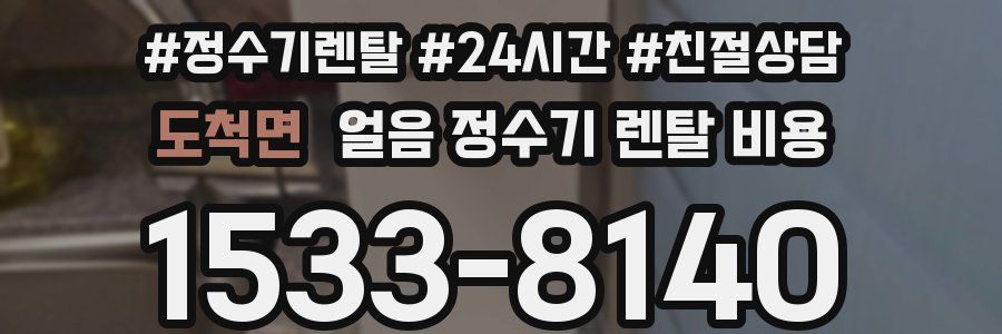 도척면 얼음 정수기 렌탈 비용