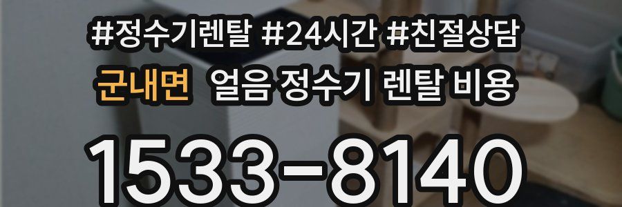 군내면 얼음 정수기 렌탈 비용