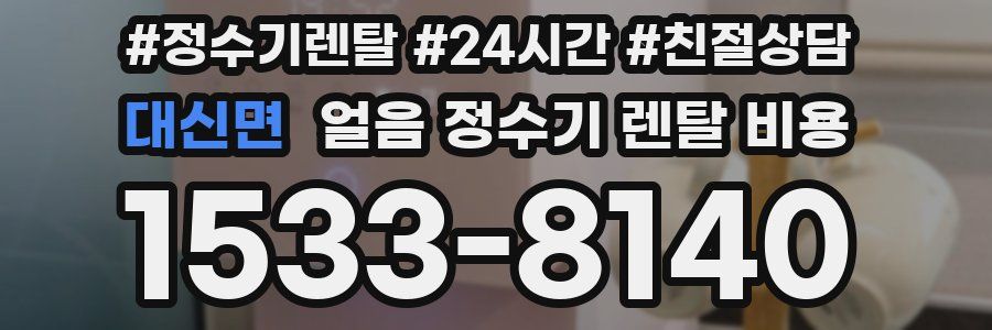 대신면 얼음 정수기 렌탈 비용