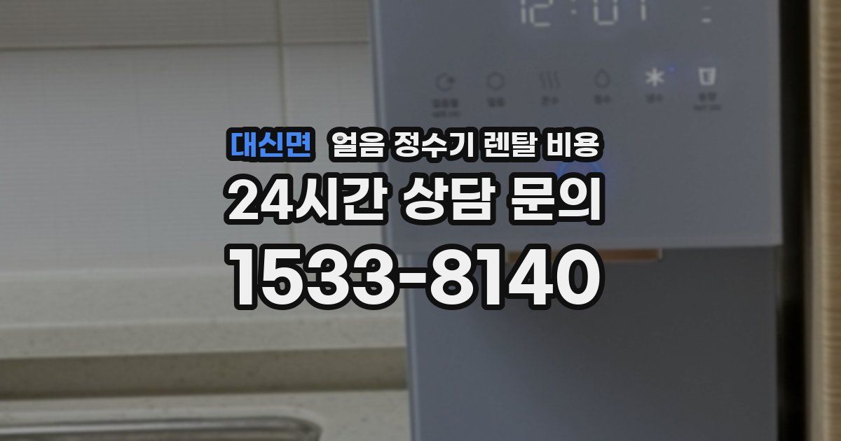 대신면 얼음 정수기 렌탈 비용