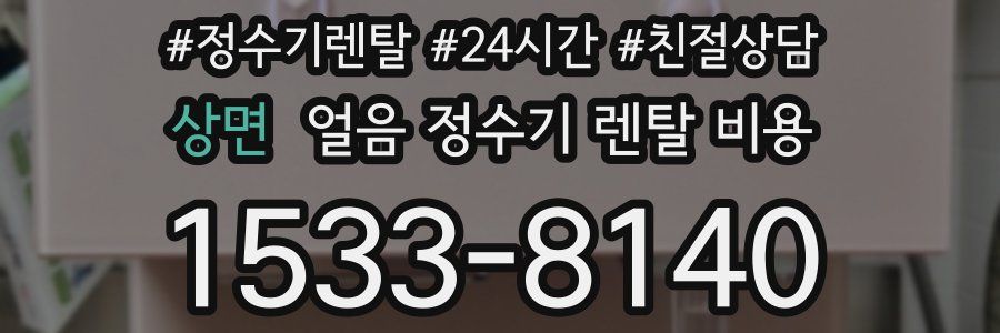 상면 얼음 정수기 렌탈 비용