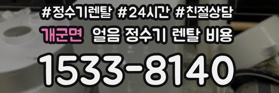 개군면 얼음 정수기 렌탈 비용