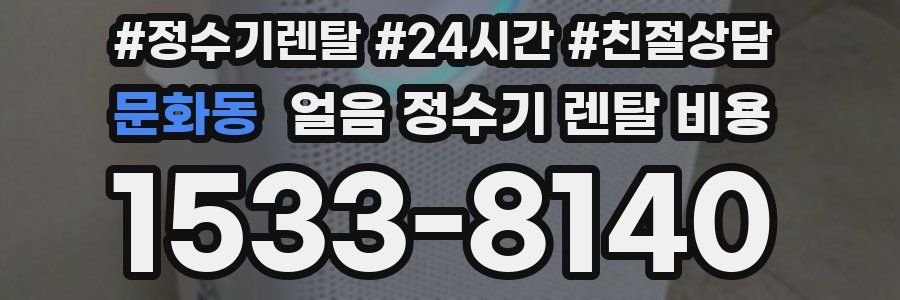문화동 얼음 정수기 렌탈 비용