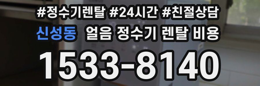 신성동 얼음 정수기 렌탈 비용