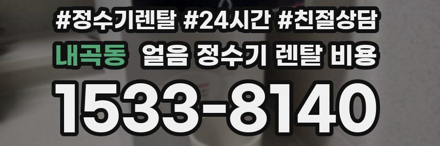 내곡동 얼음 정수기 렌탈 비용