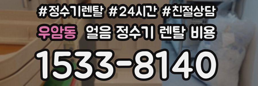 우암동 얼음 정수기 렌탈 비용