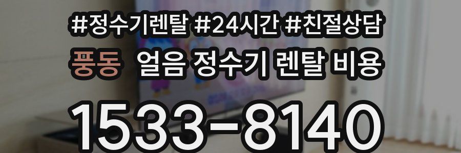 풍동 얼음 정수기 렌탈 비용
